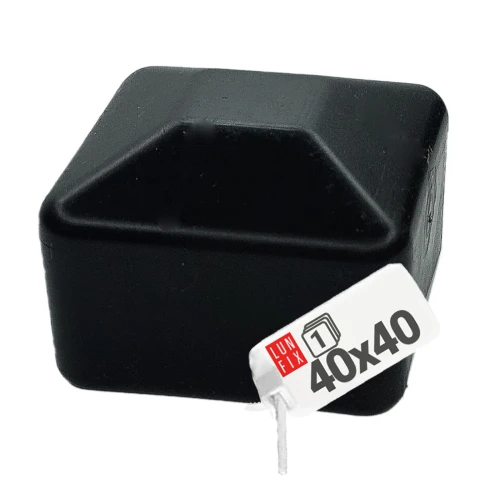 Pfostenkappen Schwarz 40x40 mm Eckig 1 stuck