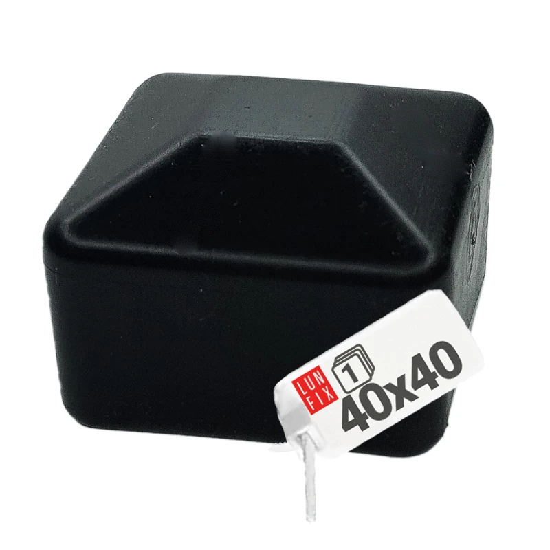 Pfostenkappen Schwarz 40x40 mm Eckig 1 stuck