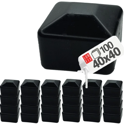 Pfostenkappen Schwarz 40x40 mm 100 Stück