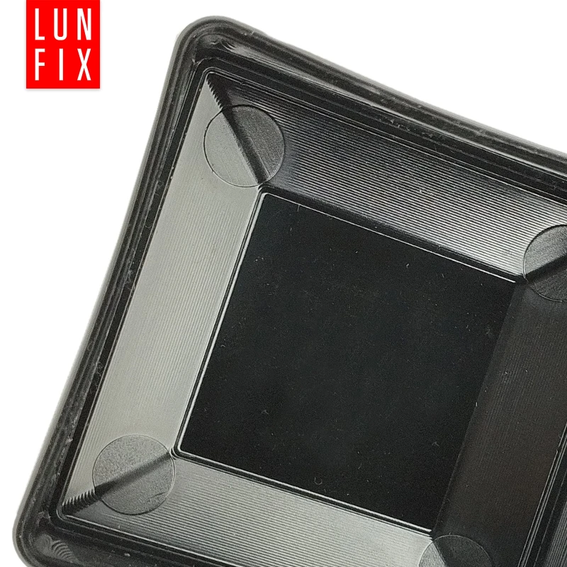 Pfostenkappen Schwarz 60x60 mm Eckig 10 stuck