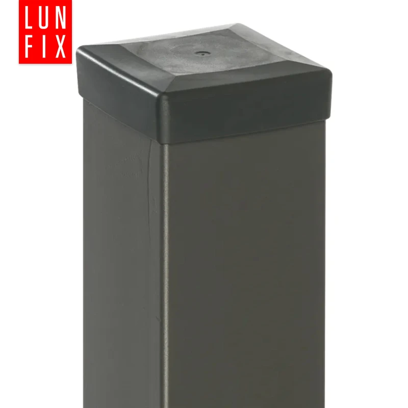 Pfostenkappen Schwarz 70x70 mm Eckig 1 stuck