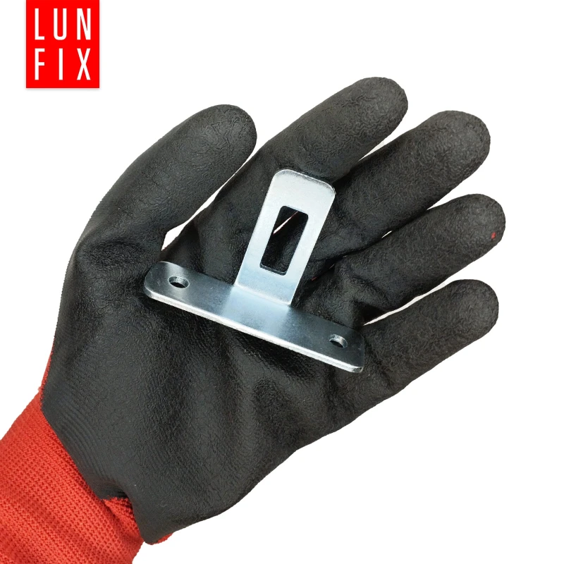 Zaunhalter Wandanschluss 75x45 mm Verzinkt Silber