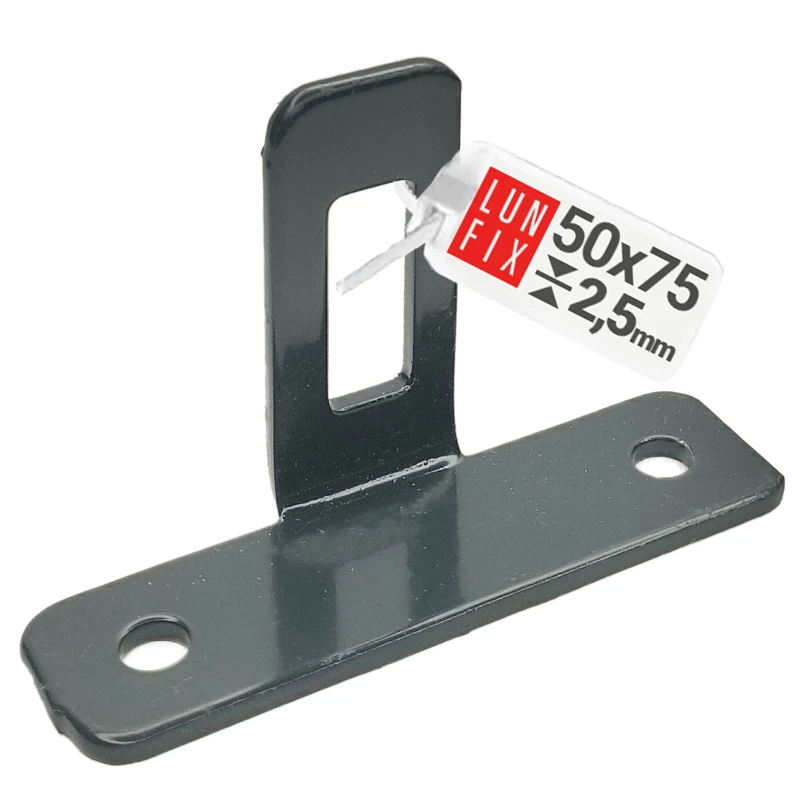 Zaunhalter Wandanschluss 75x45 mm RAL7016 Anthrazit
