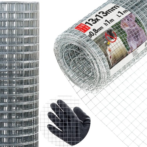 Wühlmausgitter Maulwurfgitter Kaninchendraht H1m L1m Maschenweite 13x13mm Ø0,8mm