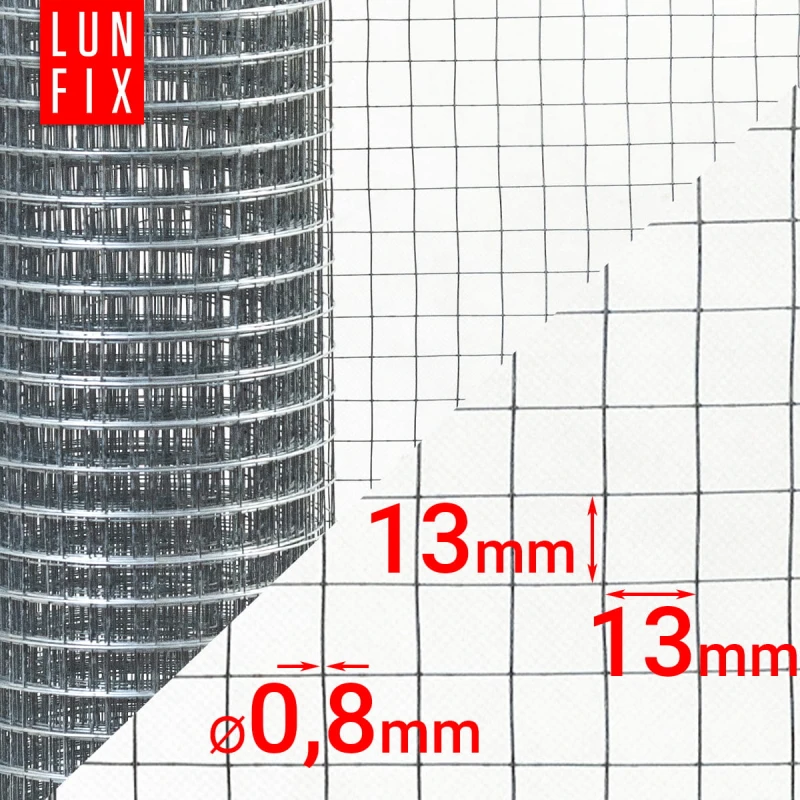 Wühlmausgitter Maulwurfgitter Kaninchendraht H1m L1m Maschenweite 13x13mm Ø0,8mm