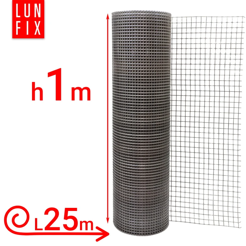 Wühlmausgitter Maulwurfgitter Kaninchendraht H1m L25m Maschenweite 13x13mm Ø1,4mm