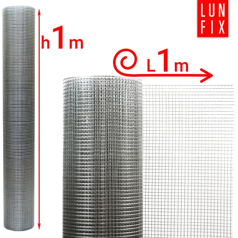 Wühlmausgitter Maulwurfgitter Kaninchendraht H1m L1m Maschenweite 6x6mm Ø0,65mm