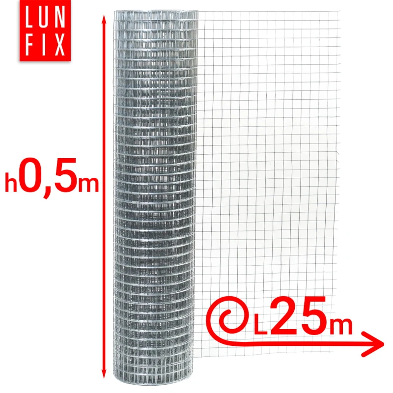 Wühlmausgitter Maulwurfgitter Kaninchendraht H0,5m L25m Maschenweite 13x13mm Ø0,8mm