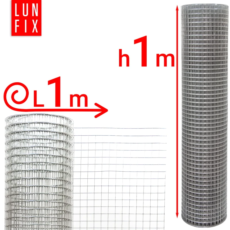 Volierendraht Hühnerdraht Verzinkt H1m L1m Maschenweite 19x19mm Ø0,8mm
