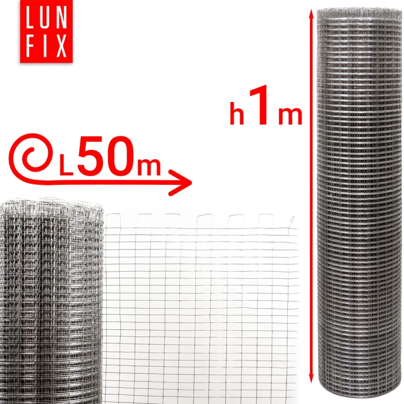 Volierendraht Hühnerdraht Verzinkt H1m L50m Maschenweite 13x25mm Ø0,65mm