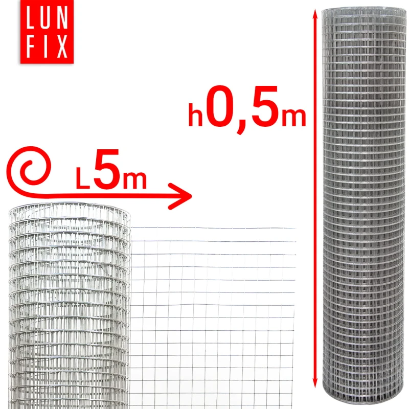Volierendraht Hühnerdraht Verzinkt H0,5m L5m Maschenweite 19x19mm Ø1,4mm