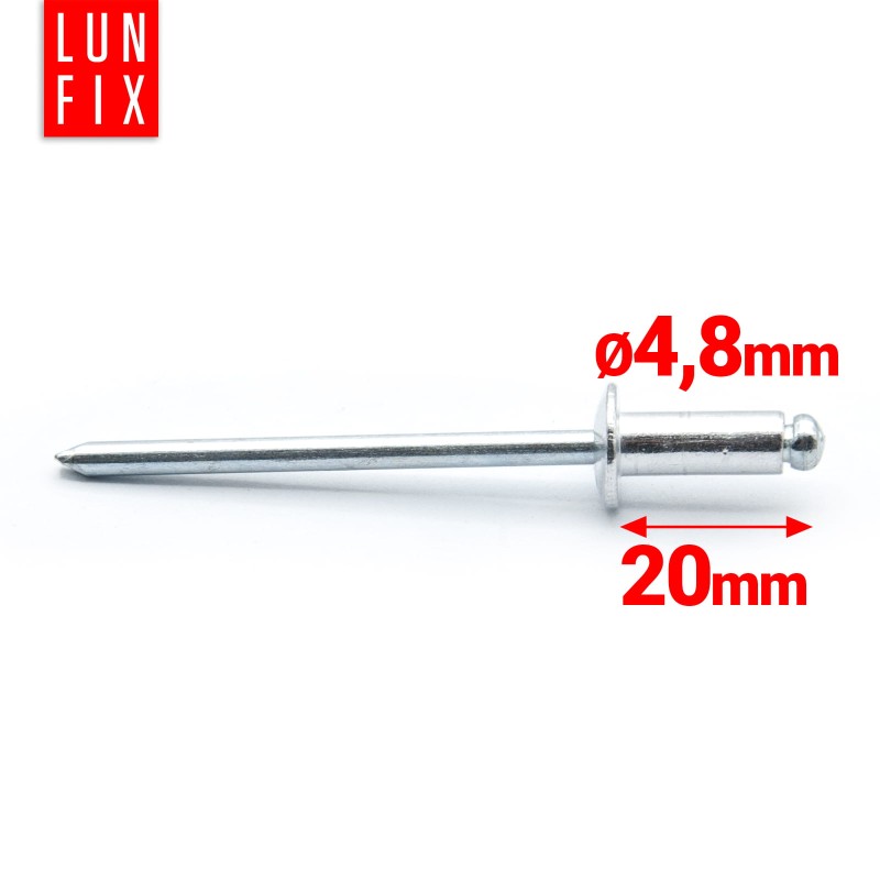 Nity zrywalne 4,8x20mm aluminiowo-stalowe 1kg
