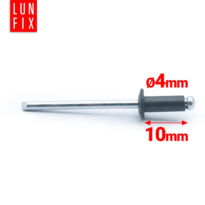 Aluminium Blindnieten DIN7337 4x10 mm 100 Stück RAL 7016 Anthrazitgrau