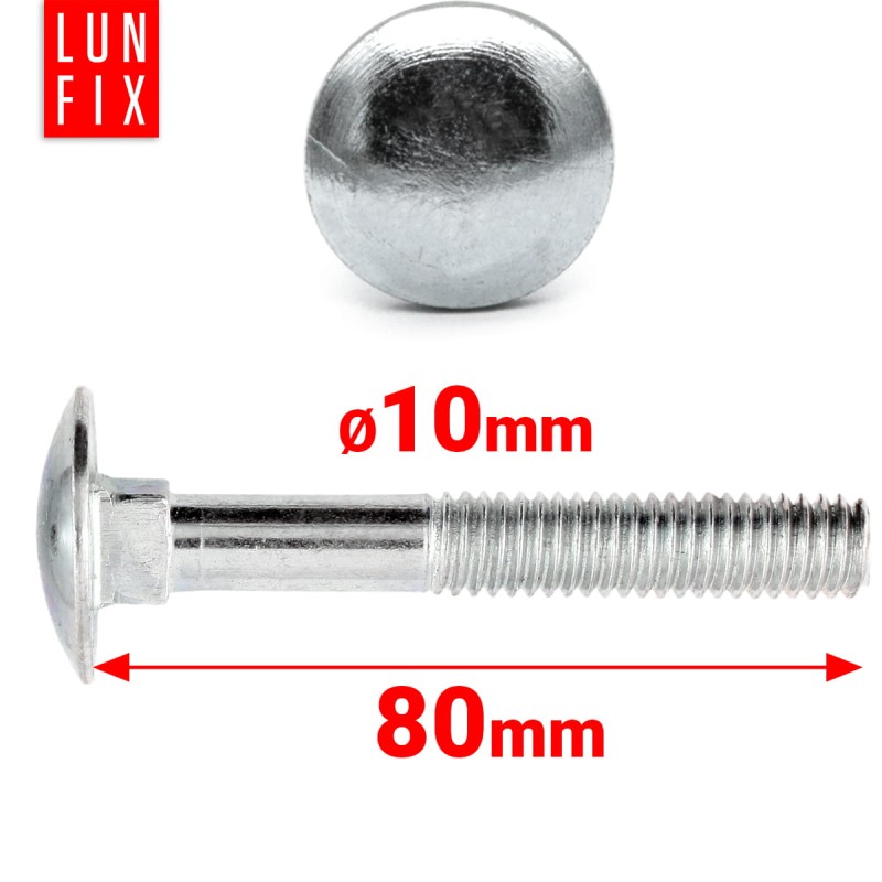 Śruby zamkowe M10x80mm ocynkowane łeb grzybkowy 1kg