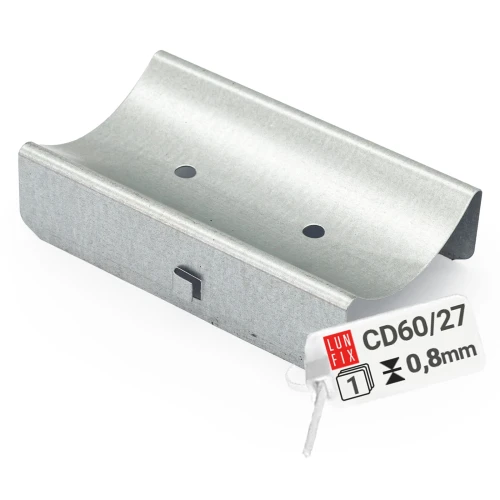 Längsverbinder Für CD60/27 Profile 25x95x60 mm Verzinkt