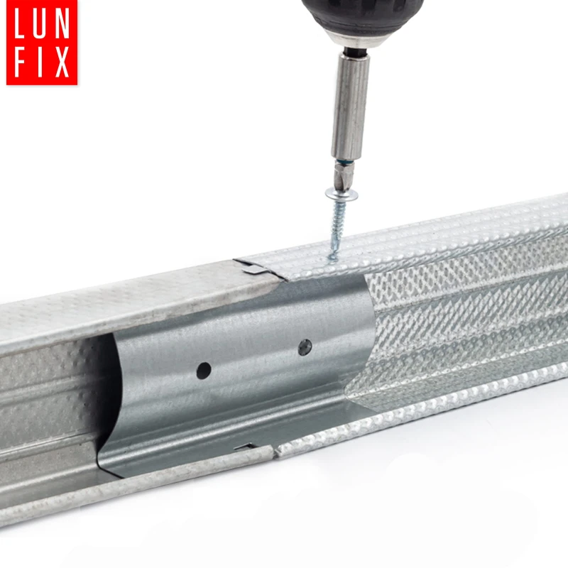 50 x Längsverbinder Für CD60/27 Profile 25x95x60 mm Verzinkt