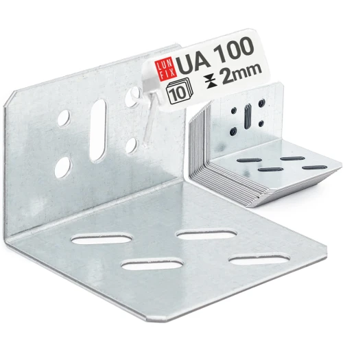 10 x Türrahmenwinkel 80x55x90mm UA100 Verzinkt