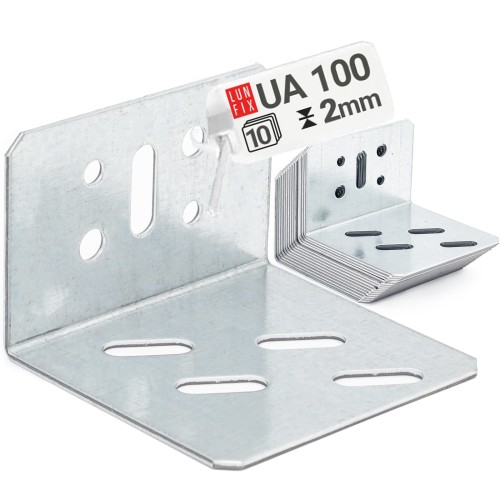 10 x Türrahmenwinkel 80x55x90mm UA100 Verzinkt