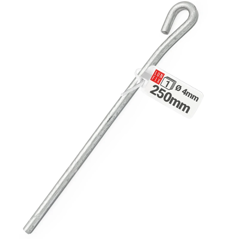 250 mm Befestigungsdraht mit Öse für Ankerschnellabhänger 4mm