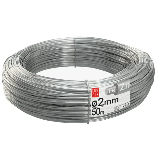 Spanndraht Gartendraht Silber Verzinkt 50m Ø2mm