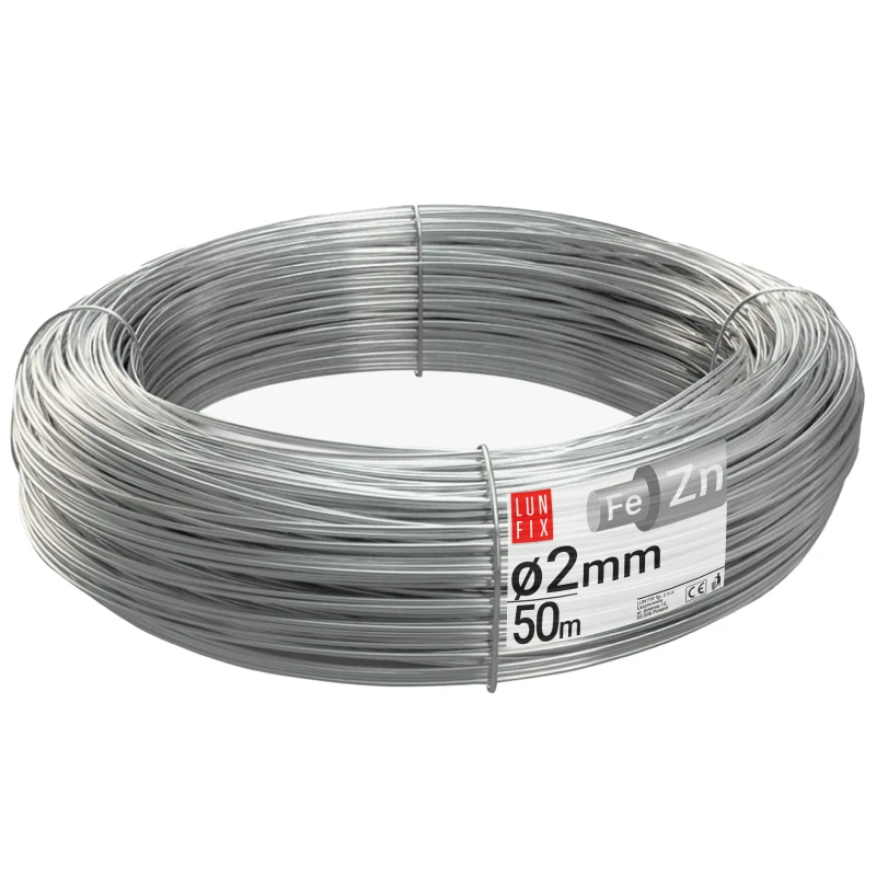 Spanndraht Gartendraht Silber Verzinkt 50m Ø2mm