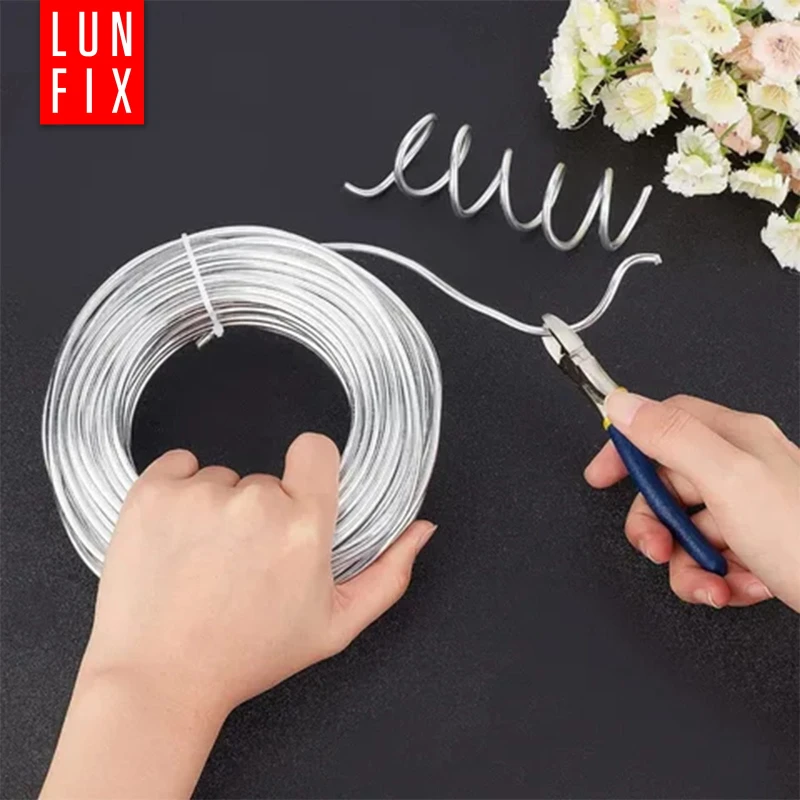 Bindedraht Silber Metalldraht 2mm Blumendraht 50m