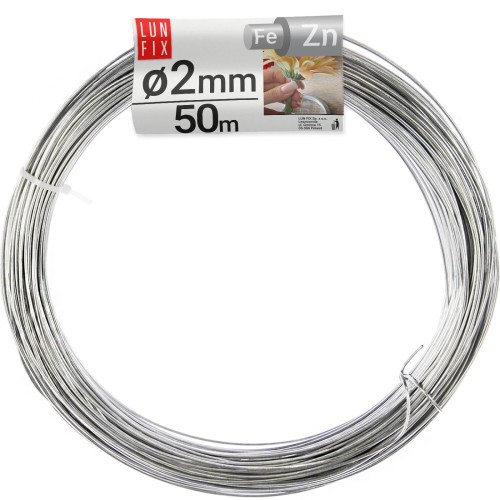 Bindedraht Silber Metalldraht 2mm Blumendraht 50m