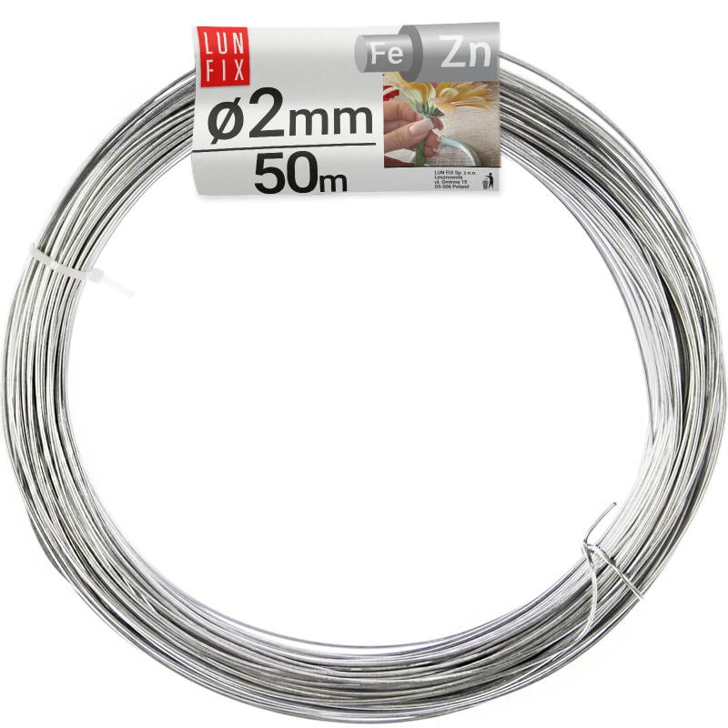 Bindedraht Silber Metalldraht 2mm Blumendraht 50m