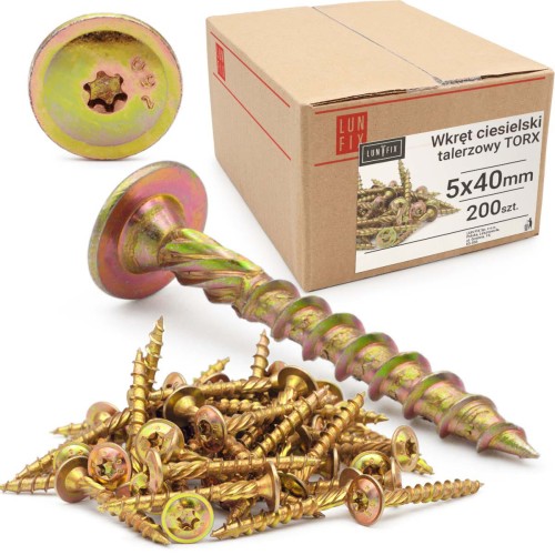 Tellerkopfschrauben 5x40 mm 200 Stück TX25