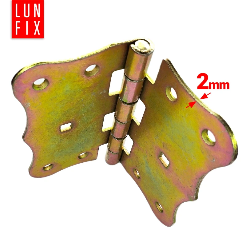 Scharnier Verzinkt Gelb Dekorativ 120x120x2mm