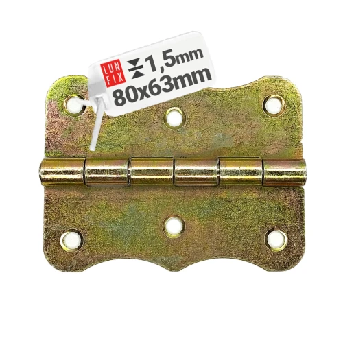 Scharnier Verzinkt Gelb Dekorativ Klappbar Türscharnier 80x63x1,5mm