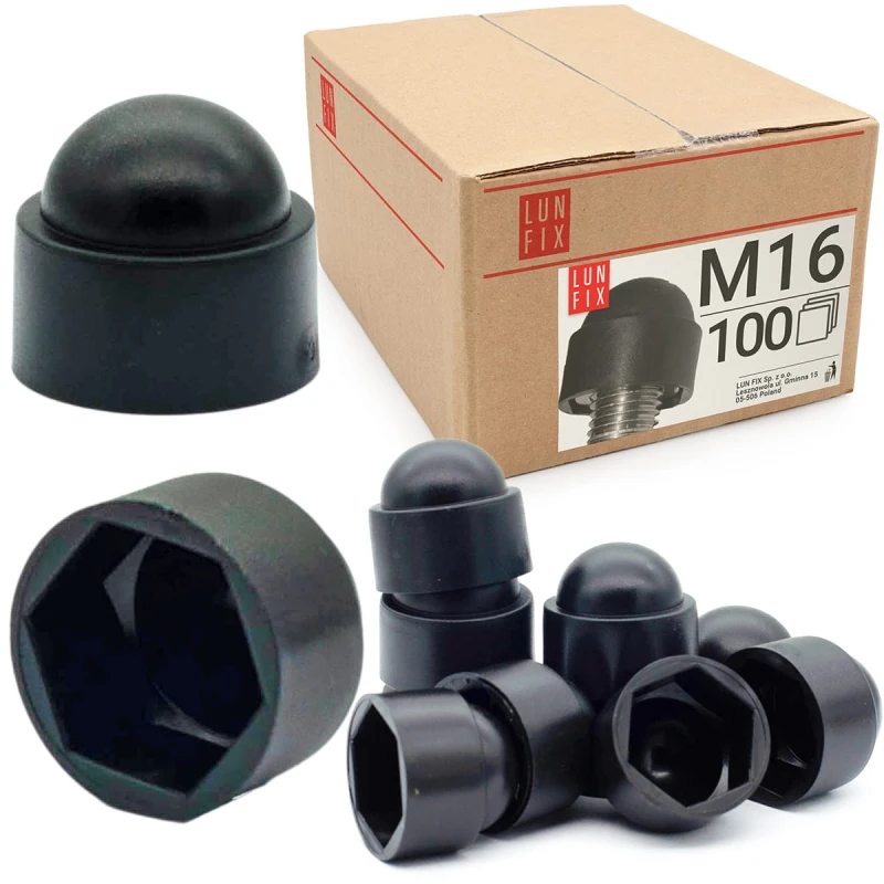 Zaślepka na śruby M16/24 maskownica kołpak czarna 100szt