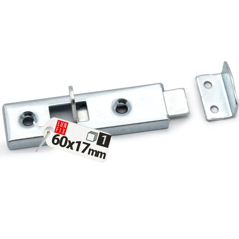 Zasuwka meblowa 60x17mm prosta ZM 1szt.