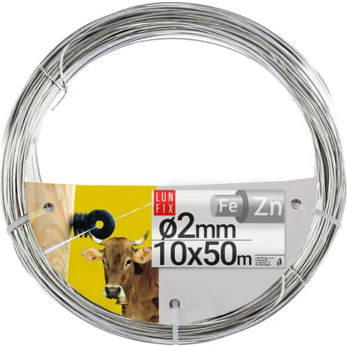 Weidezaun-Draht 500m Ø 2 mm 12,6 kg (10x50m)