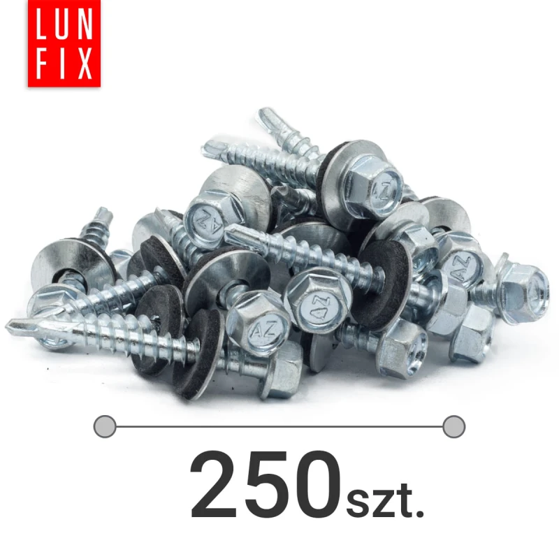 Trapezblechschrauben 4,8 x 55 mm 250 Stück Silber verzinkt