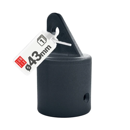 Strebenkappe zur Befestigung Graphit für 42 mm Pfosten