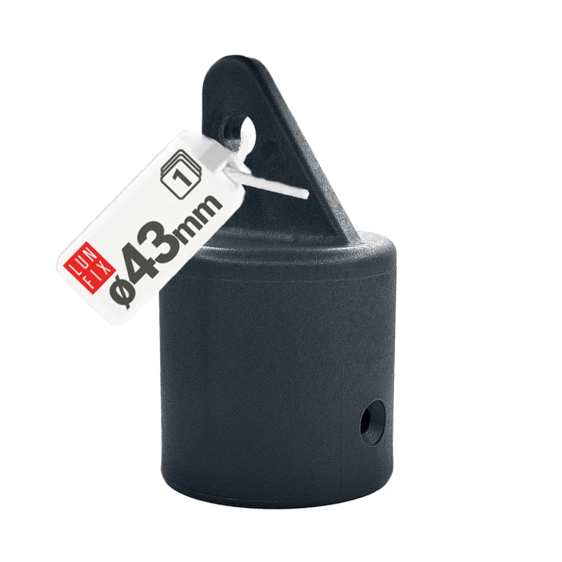 Strebenkappe zur Befestigung Graphit für 42 mm Pfosten