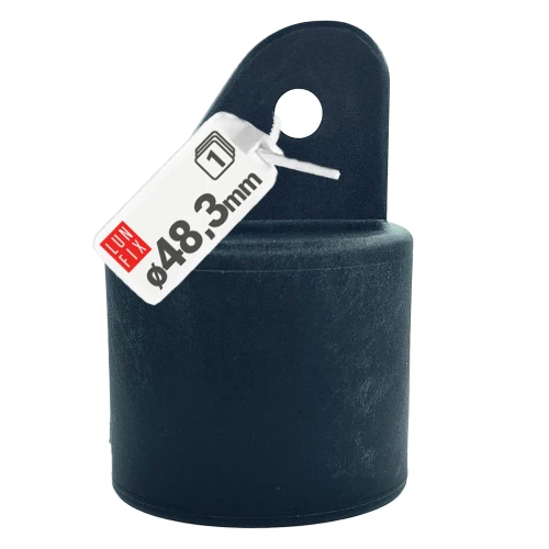 Strebenkappe zur Befestigung Graphit für 48 mm Pfosten