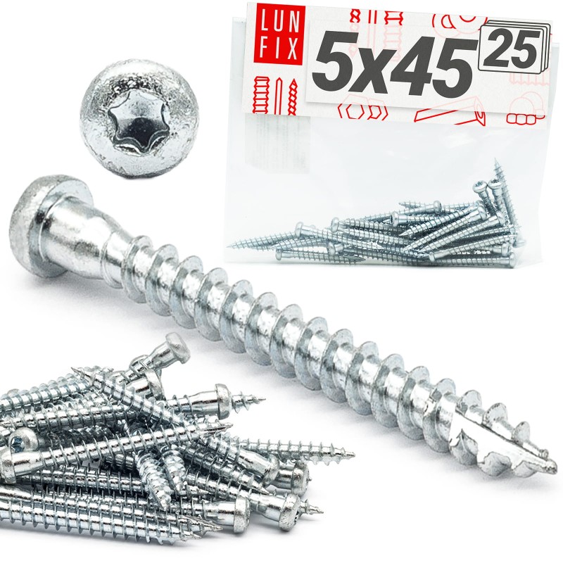 Wkręty ciesielskie Anchor 5x45 do kątowników 25szt.