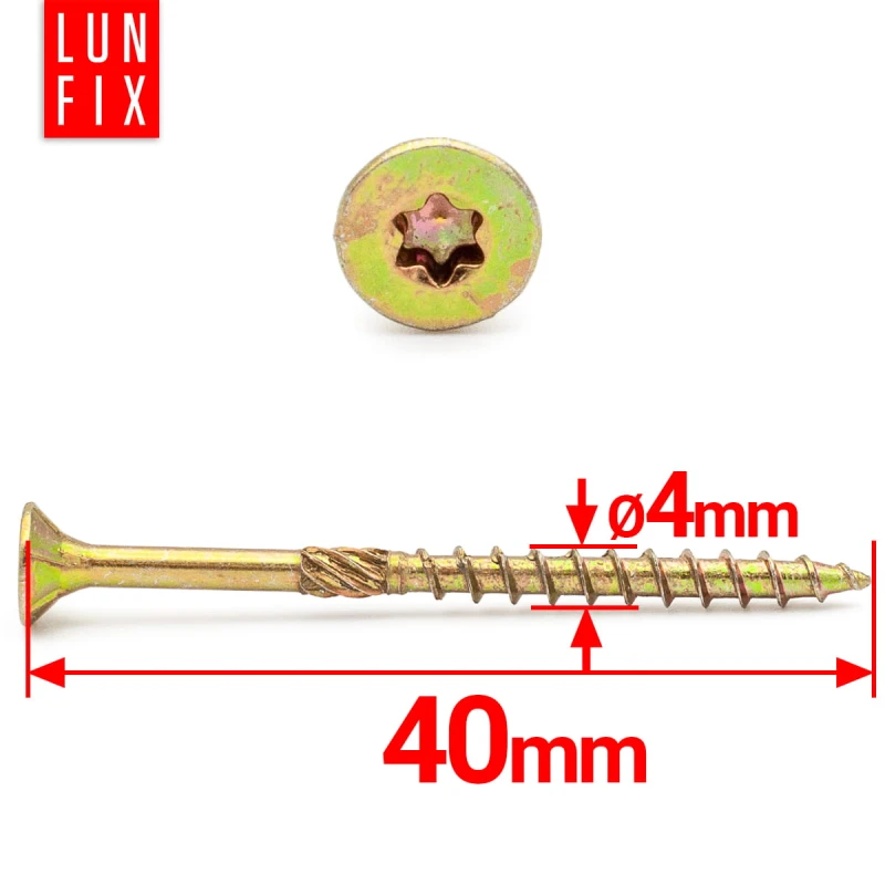Spanplattenschrauben 4,0x40 mm 500 Stück TX20