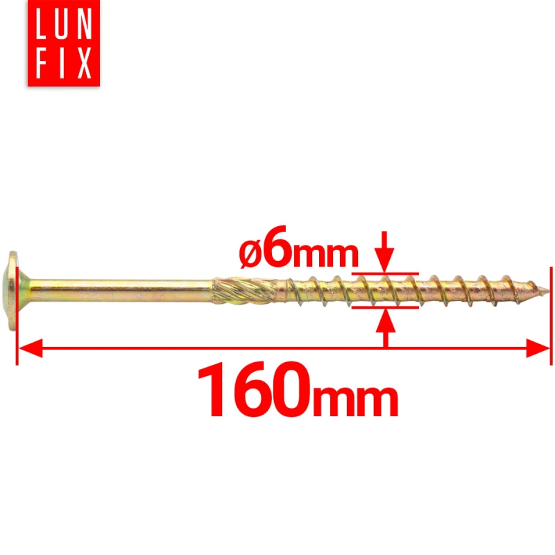 Tellerkopfschrauben 6x160 mm 50 Stück TX30