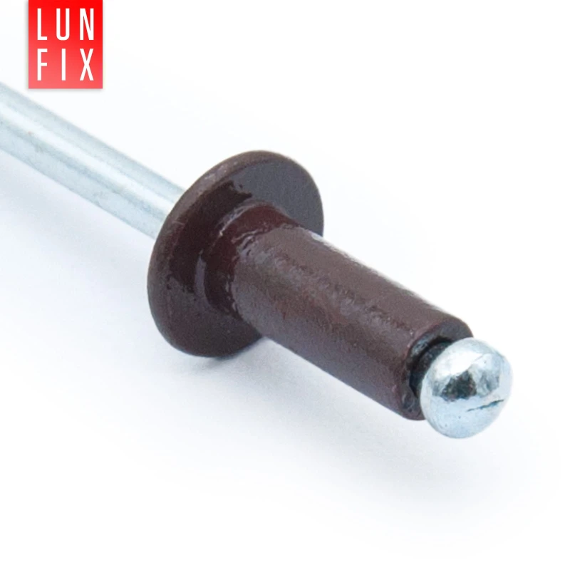 Aluminium Blindnieten DIN7337 4x12 mm 100 Stück RAL 8017 Schokoladenbraun