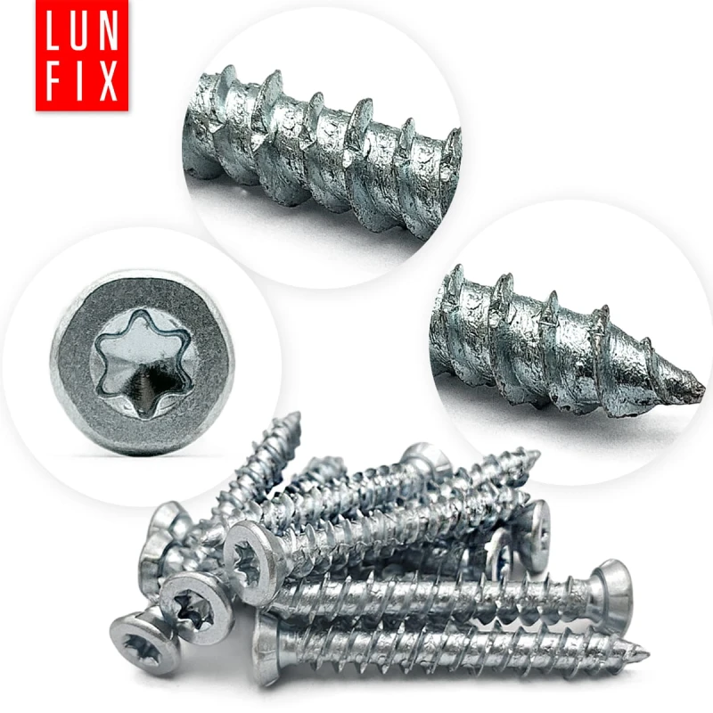 Rahmenschraube 7,5x72 mm Fensterrahmenschrauben Senkkopf 100 Stück