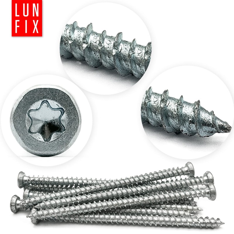Wkręty do ościeżnic drzwi i okien 7,5x132mm ocynkowane 100szt.