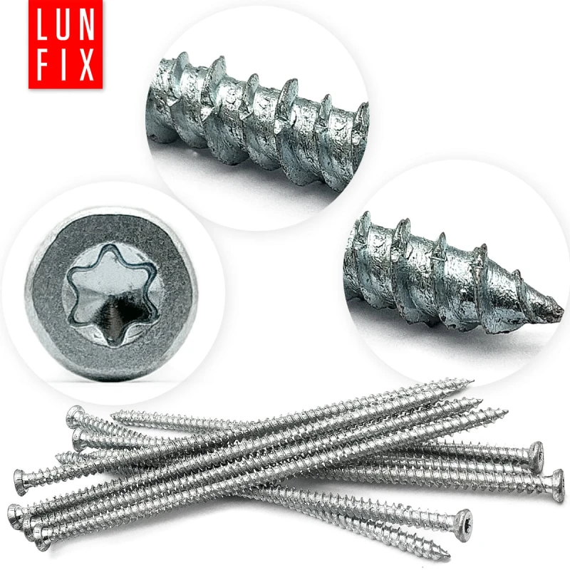 Rahmenschraube 7,5x182 mm Fensterrahmenschrauben Senkkopf 100 Stück