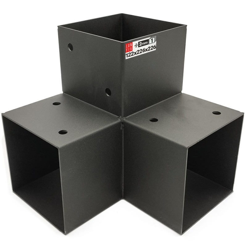 Łącznik belki kwadratowy Y 120x120mm wspornik do kantówek 3 końce