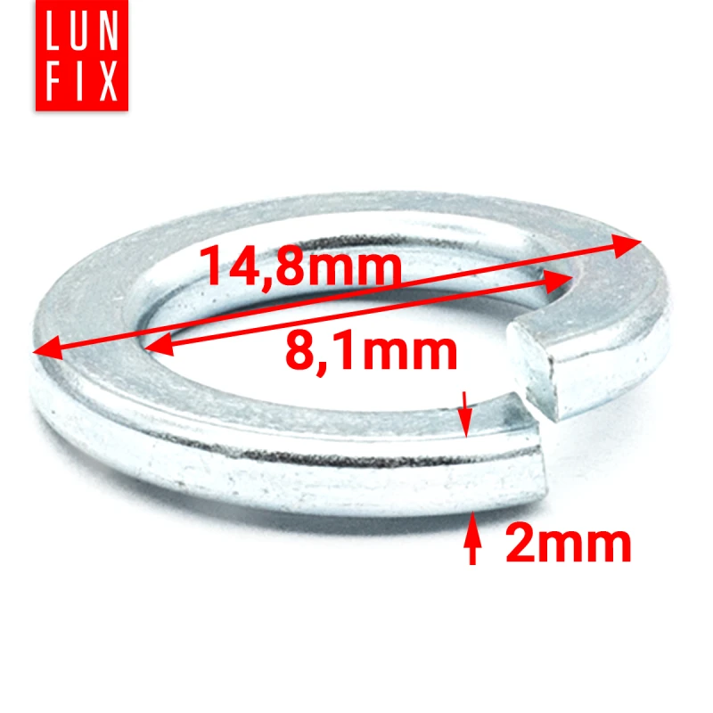 Federringe M8 DIN 127 20 stk.