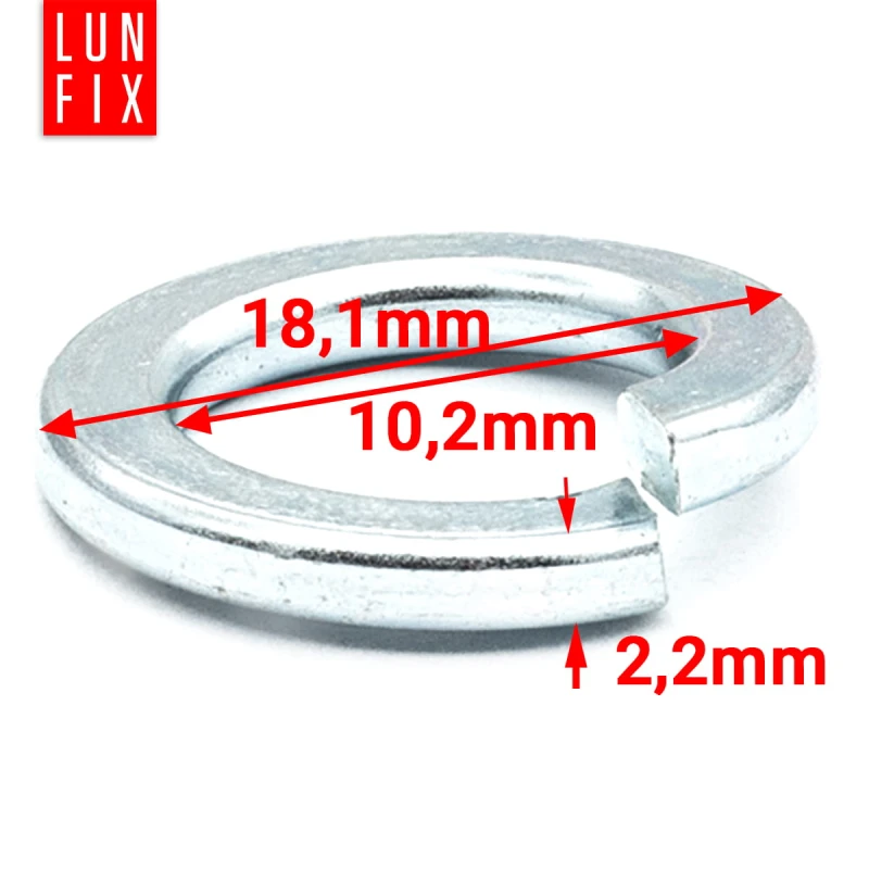 Federringe M10 DIN 127 10 stk.