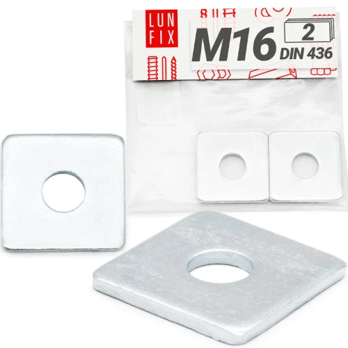 Quadratische Unterlegscheibe M16 50x50x4,5mm - DIN 4362 Stck.
