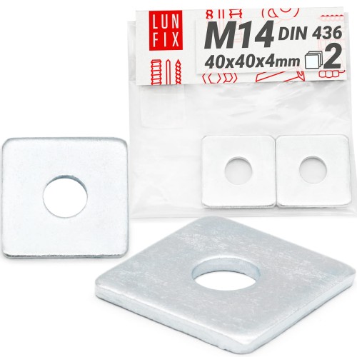 Quadratische Unterlegscheibe M14 50x50x6,0mm - DIN 4362 Stck.